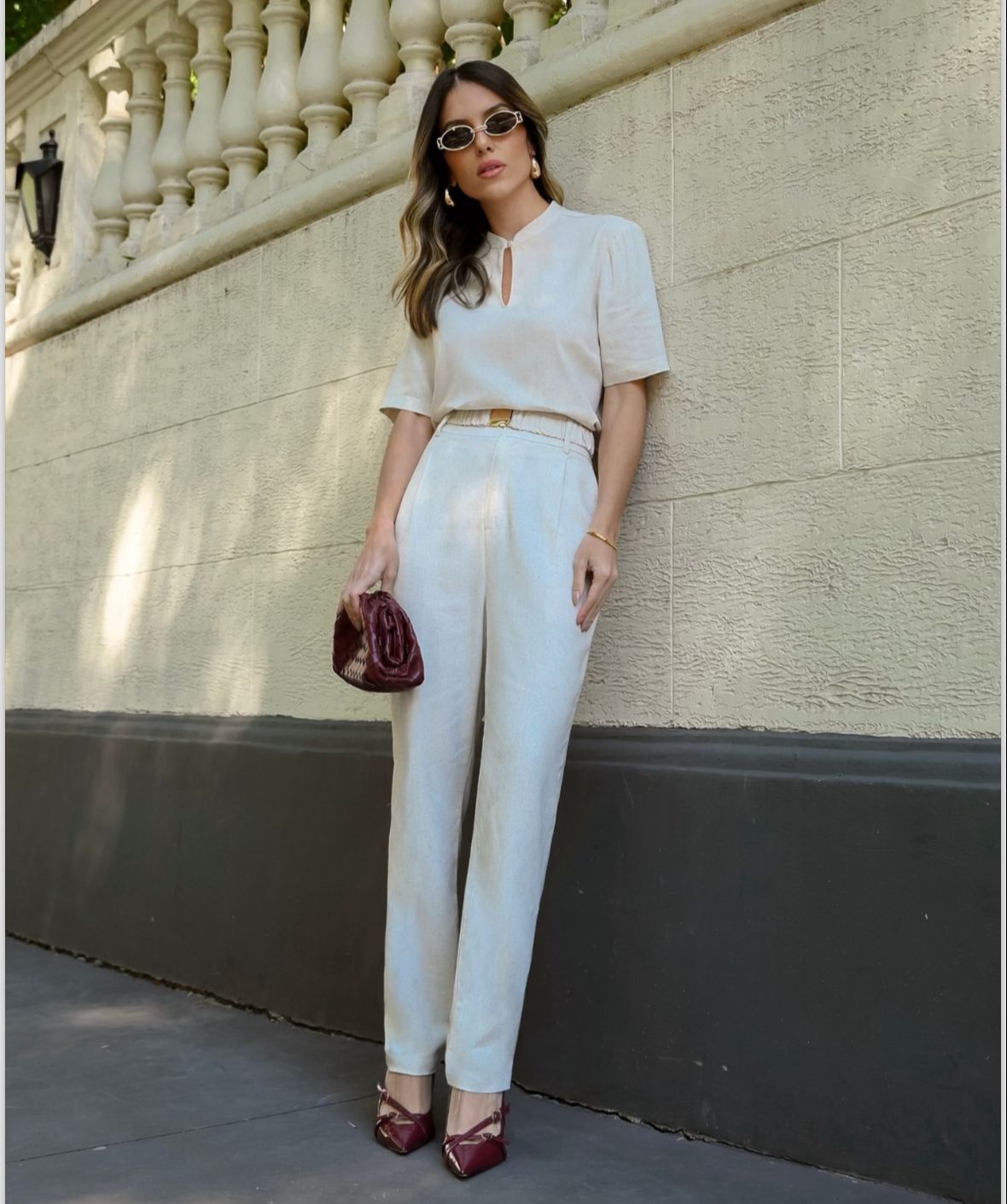 Conjunto Ayla Viscolinho Cropped